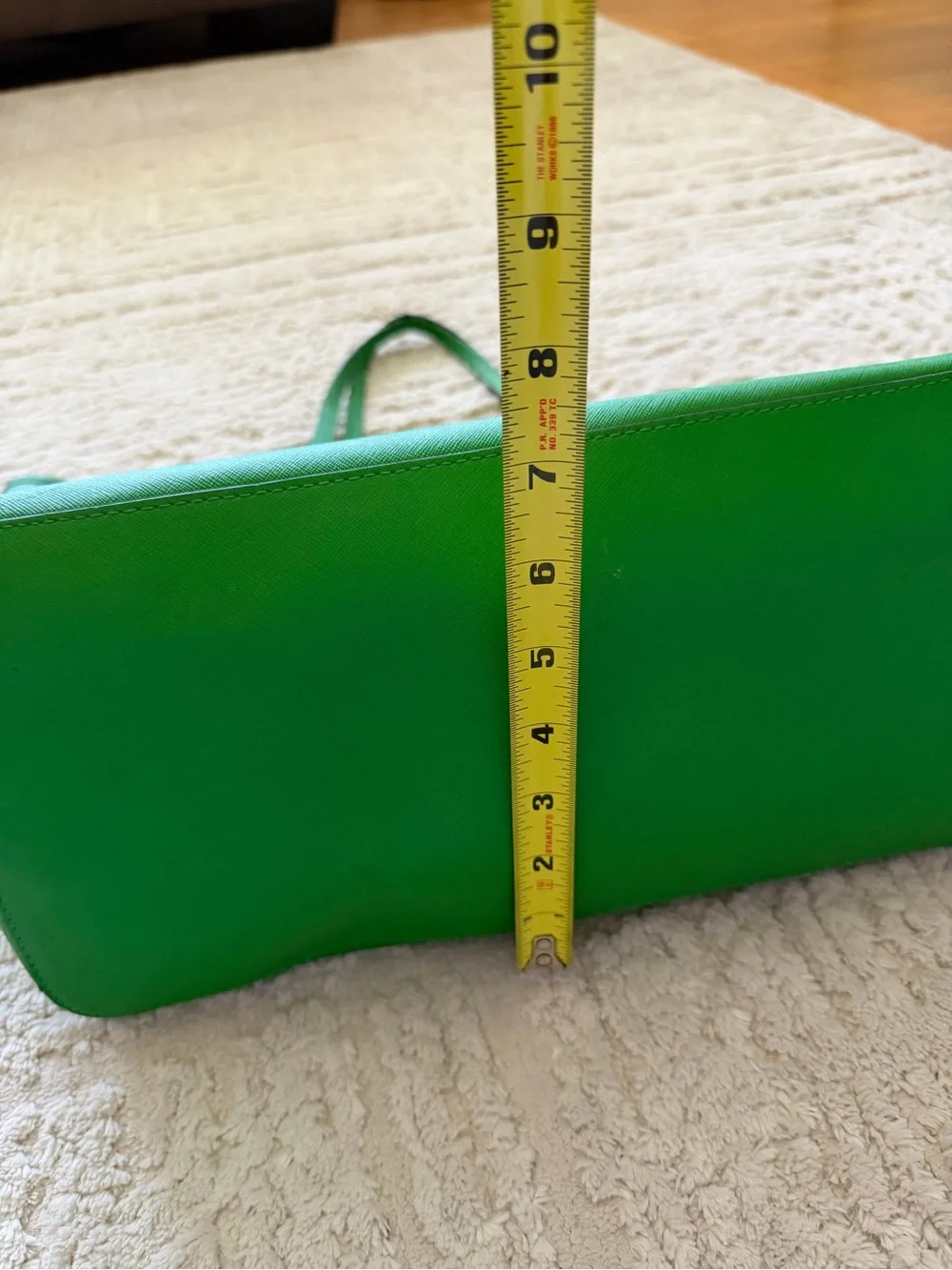 green Michael Kors Jet Set Tote Saffiano leather
